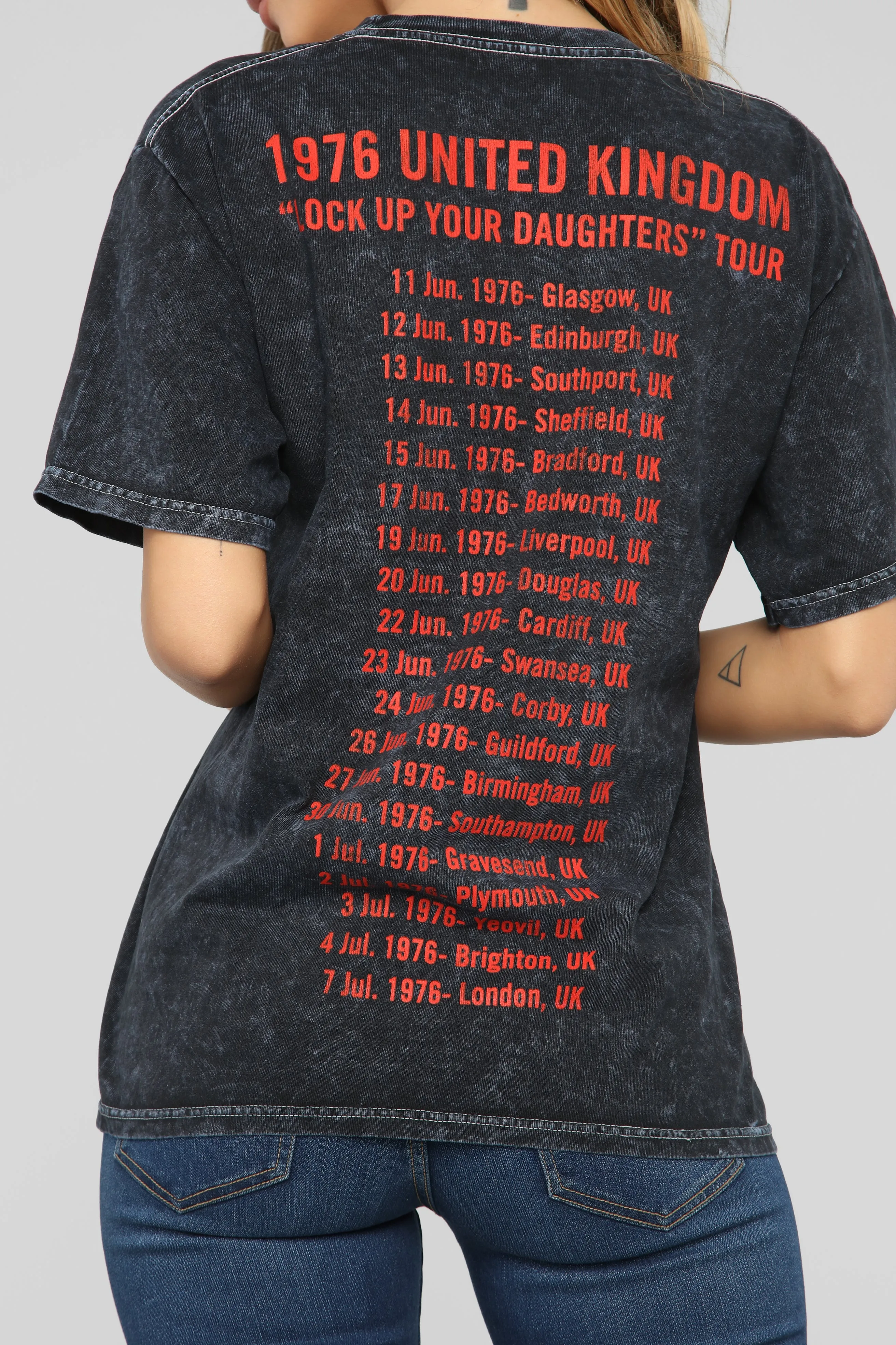 ACDC Tour Tunic Top - Black