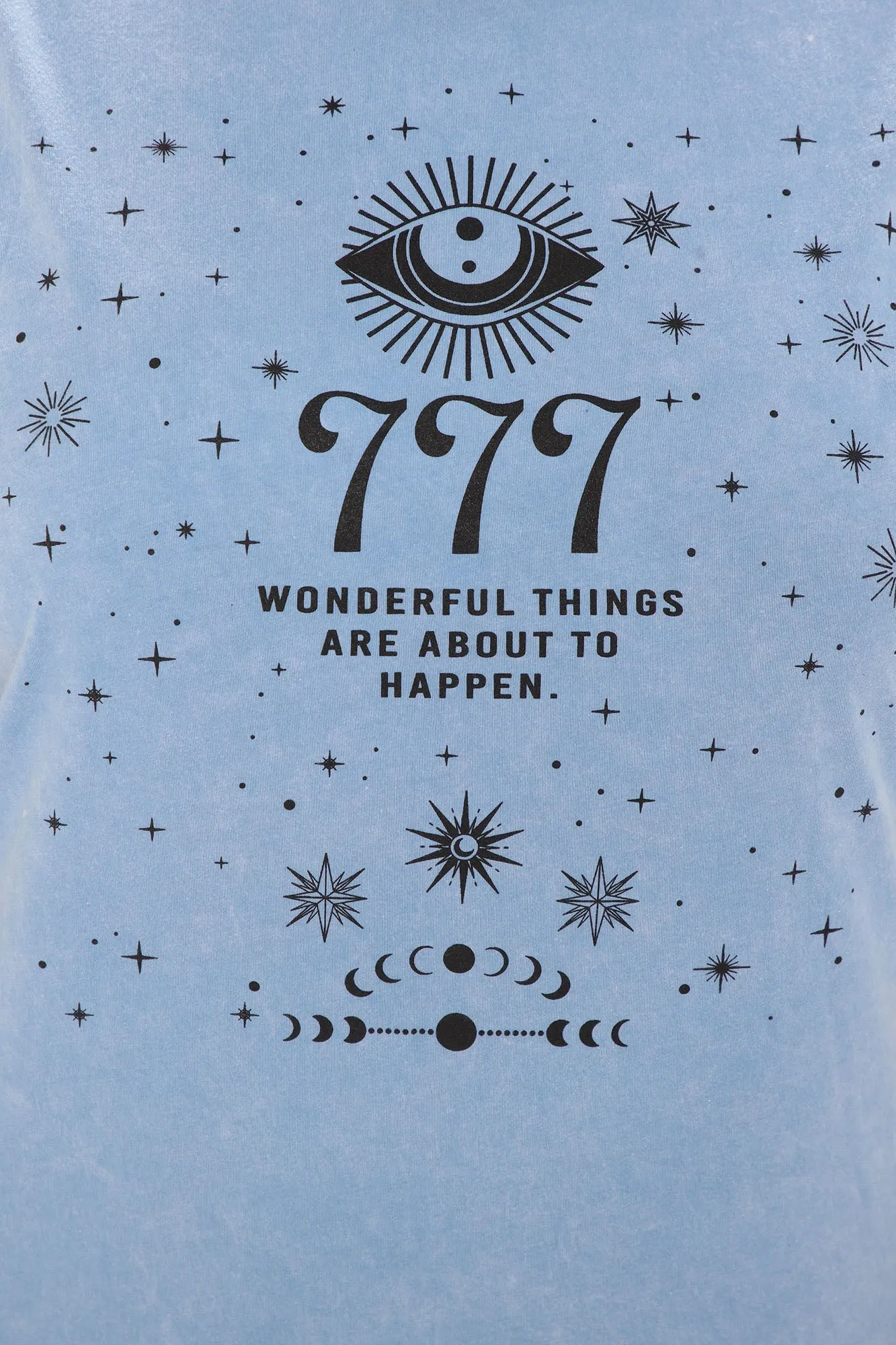 Angel Number 777 Washed Top - Blue