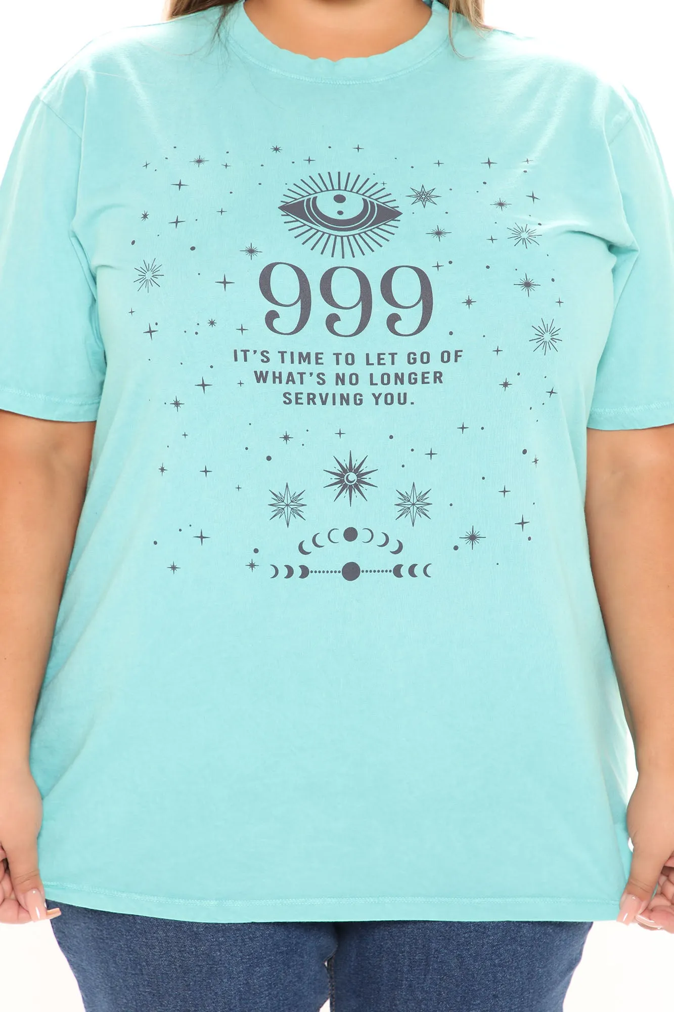 Angel Number 999 Washed Top - Mint
