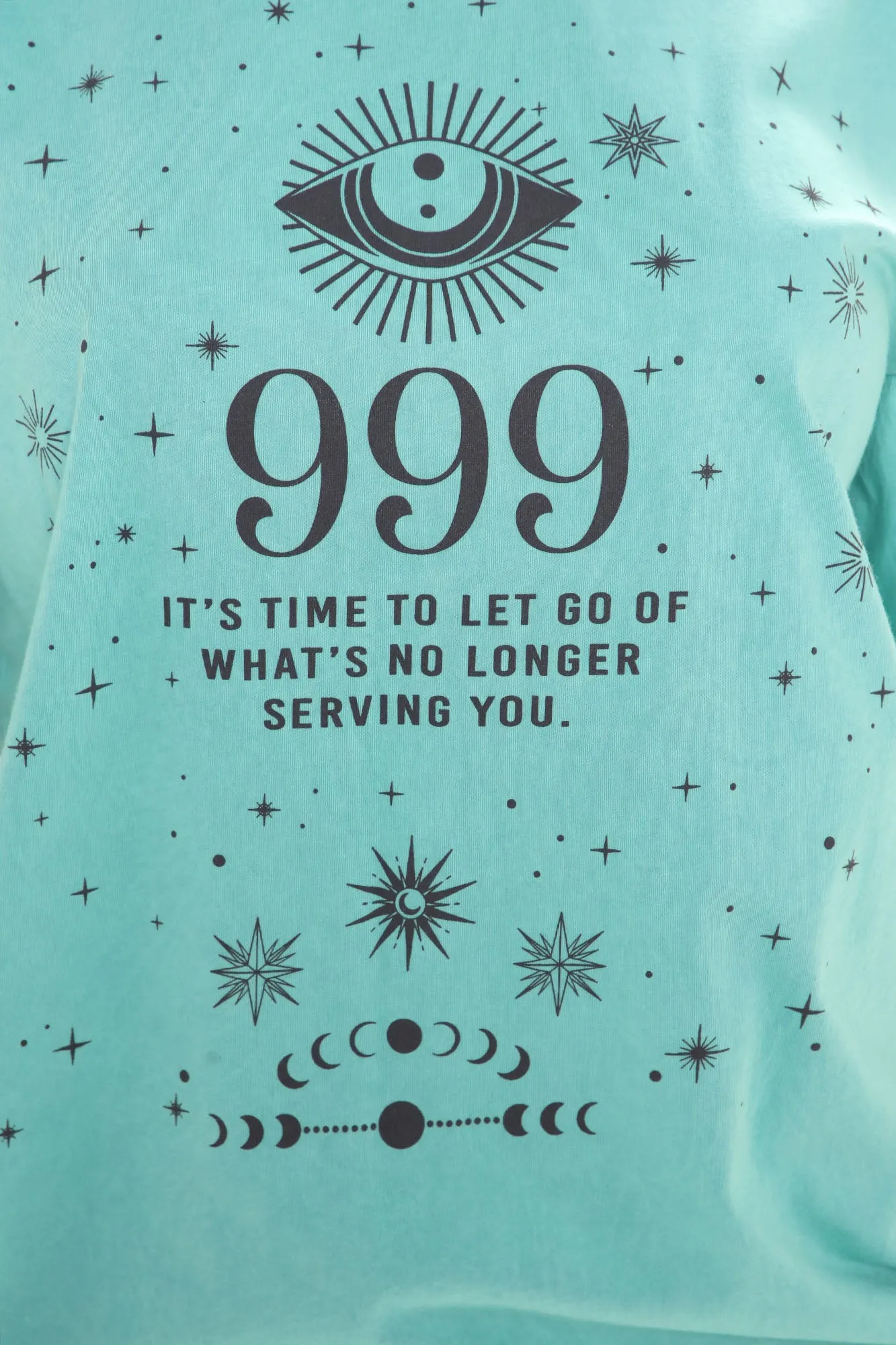 Angel Number 999 Washed Top - Mint