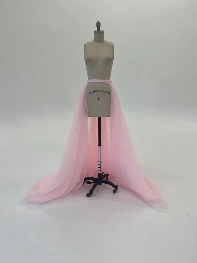 Ashley Lauren 1740 Size 2,6,10 ROYAL Long Organza Overskirt Wire Hem Pageant Prom Layers