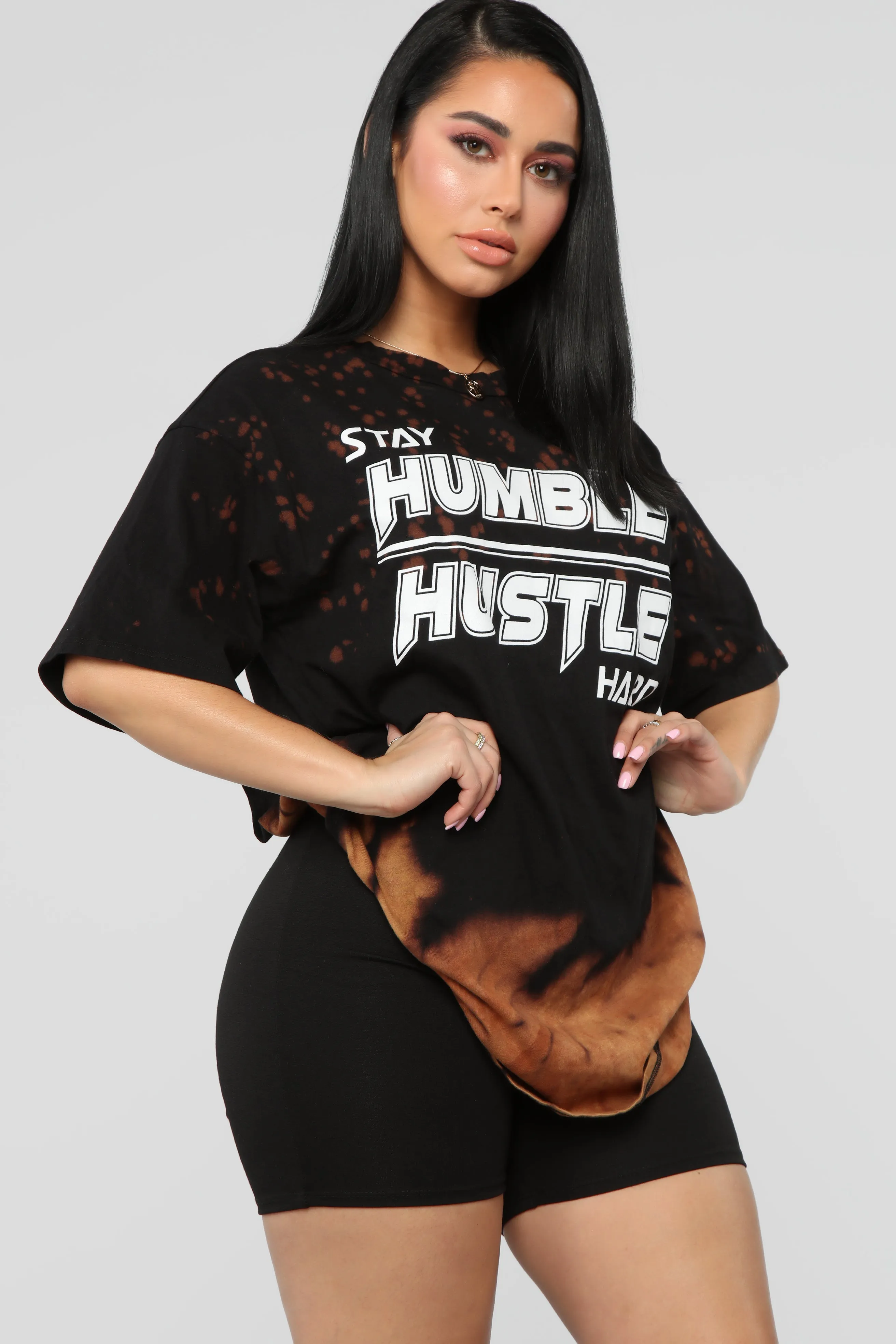 Be Humble Short Sleeve Top - Black Combo