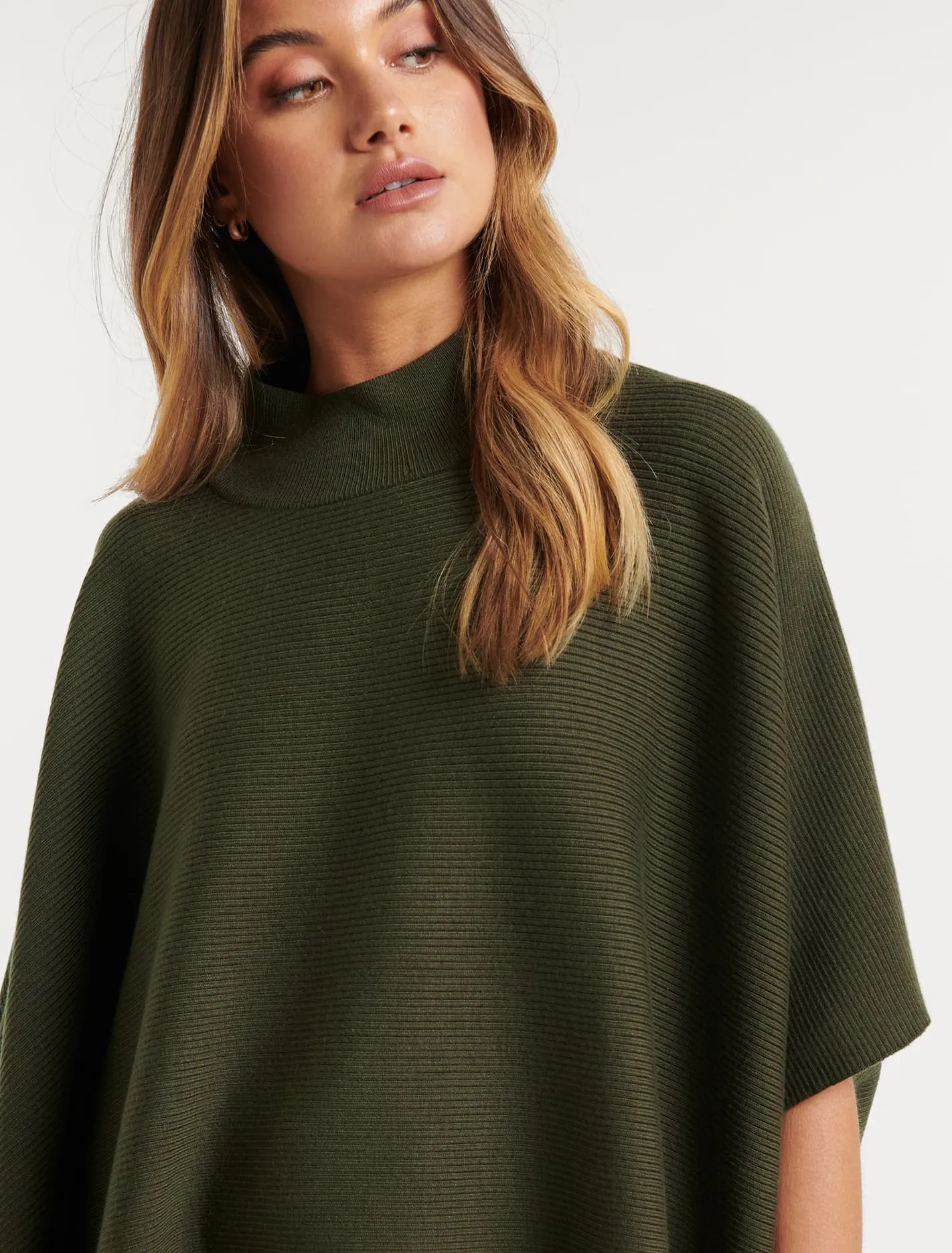 Cara Horizontal Rib Cape