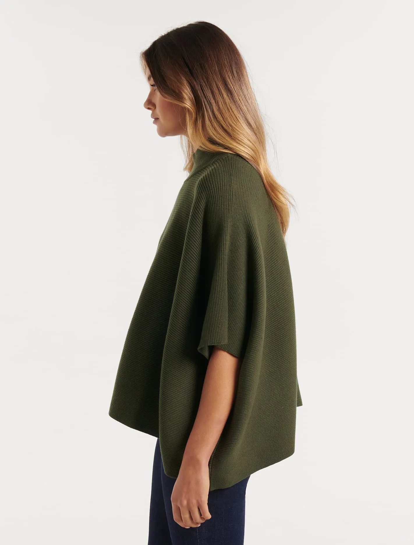 Cara Horizontal Rib Cape