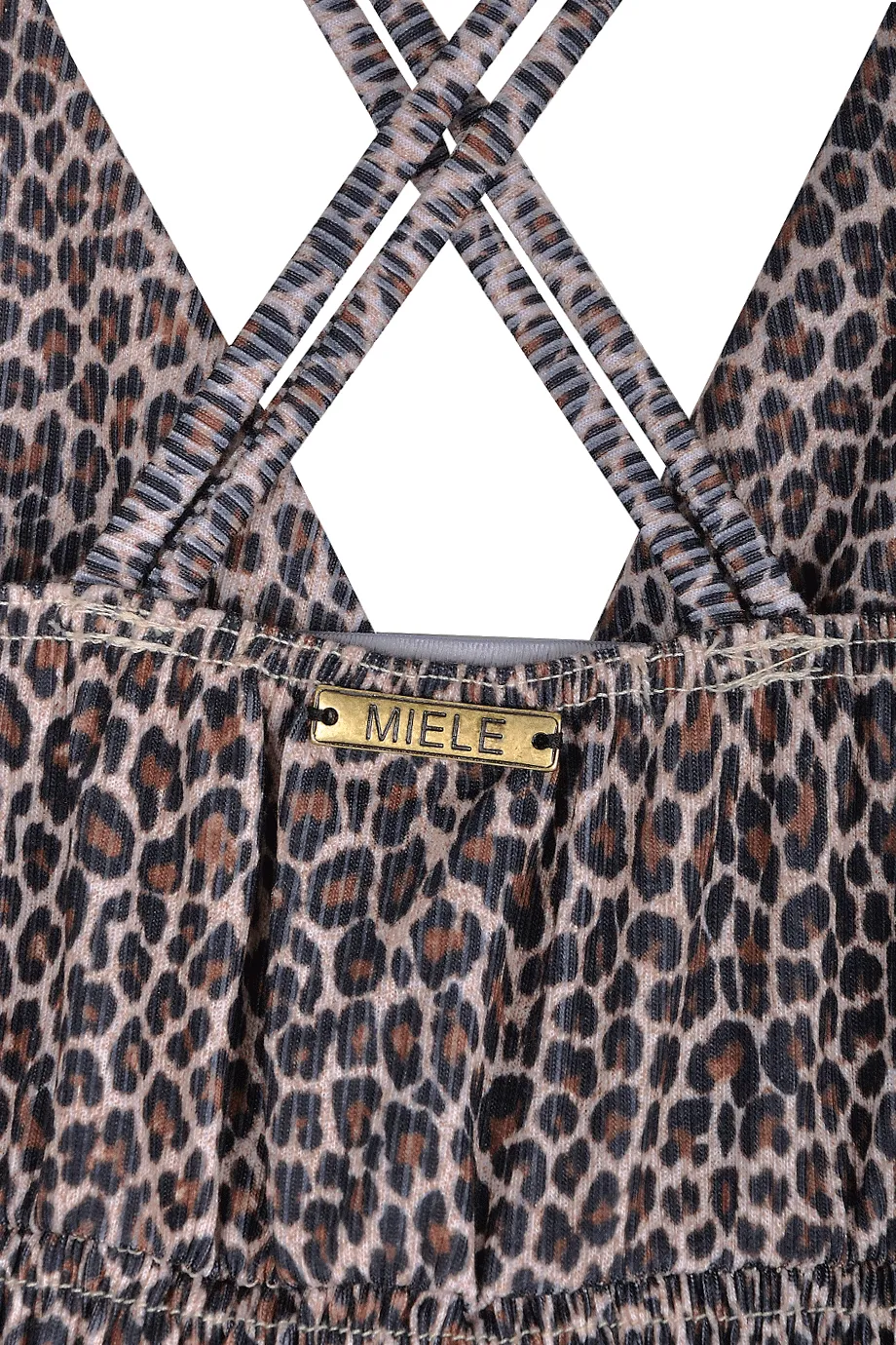 CARLOS MIELE LEOPARD Brown Maxi Printed Dress