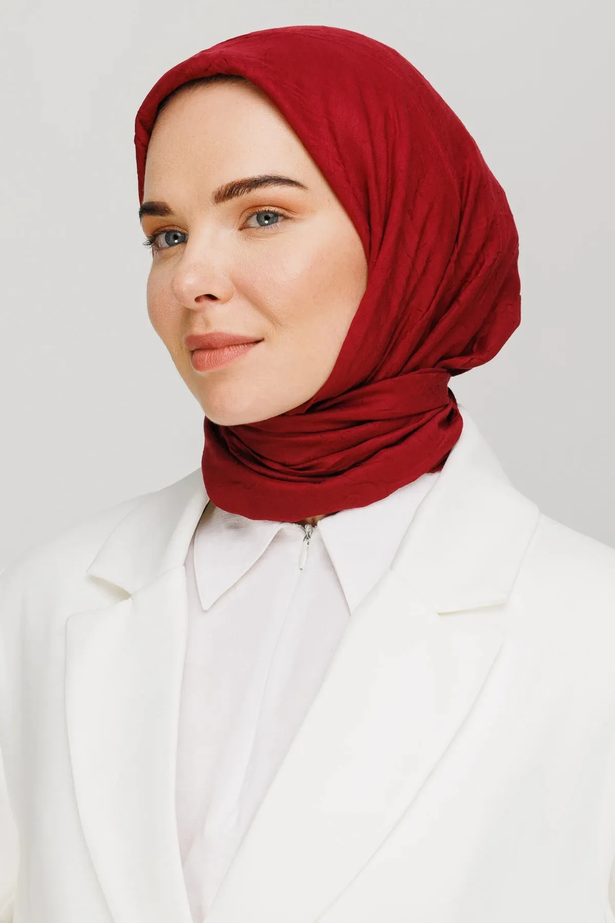 Cherry Red Bamboo Square Scarf