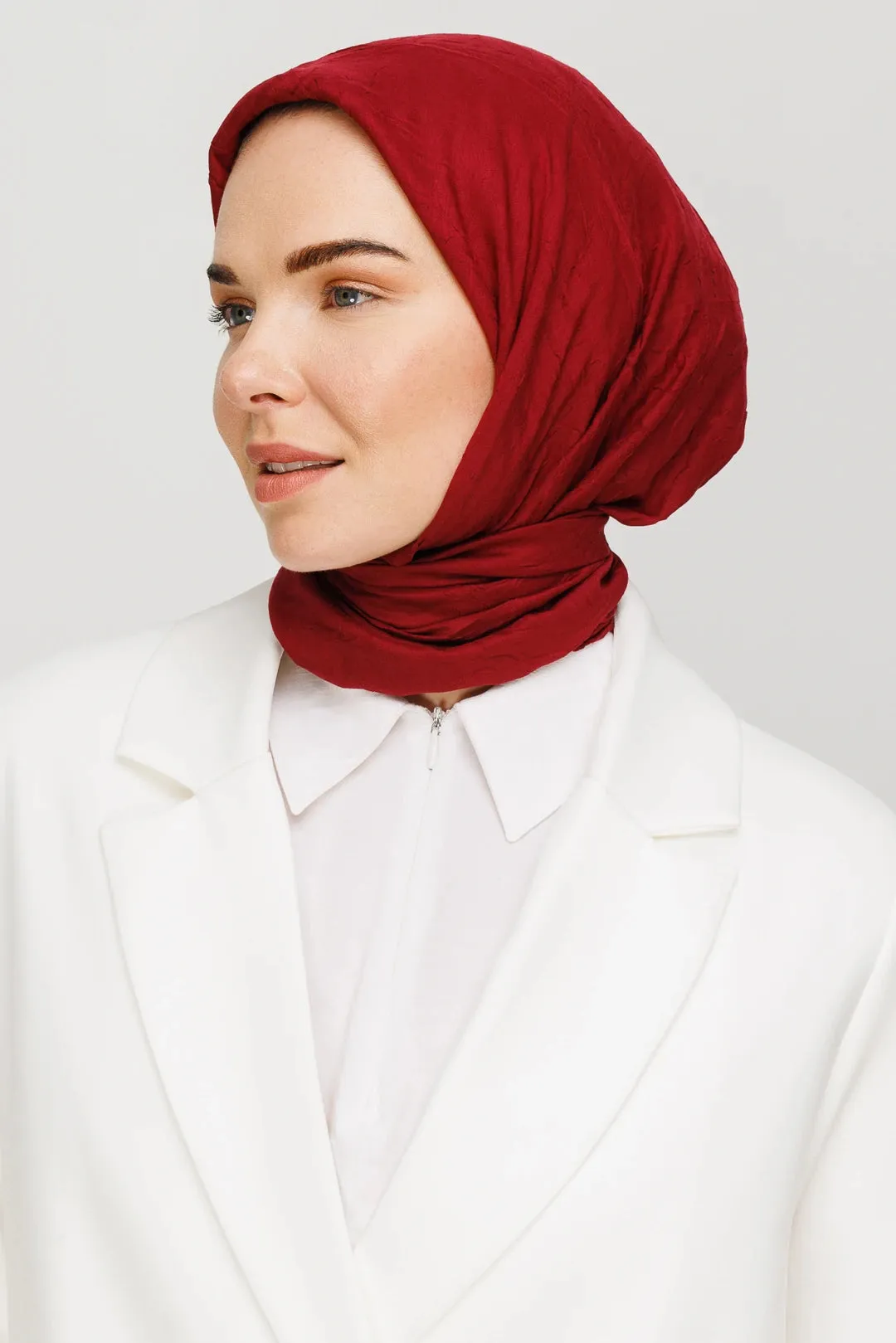 Cherry Red Bamboo Square Scarf