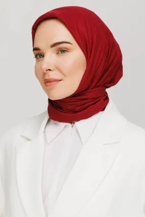 Cherry Red Bamboo Square Scarf
