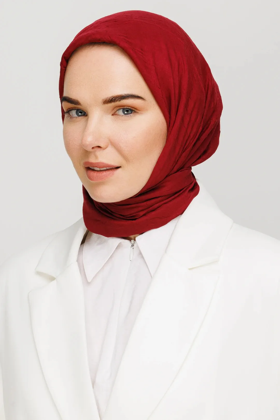 Cherry Red Bamboo Square Scarf