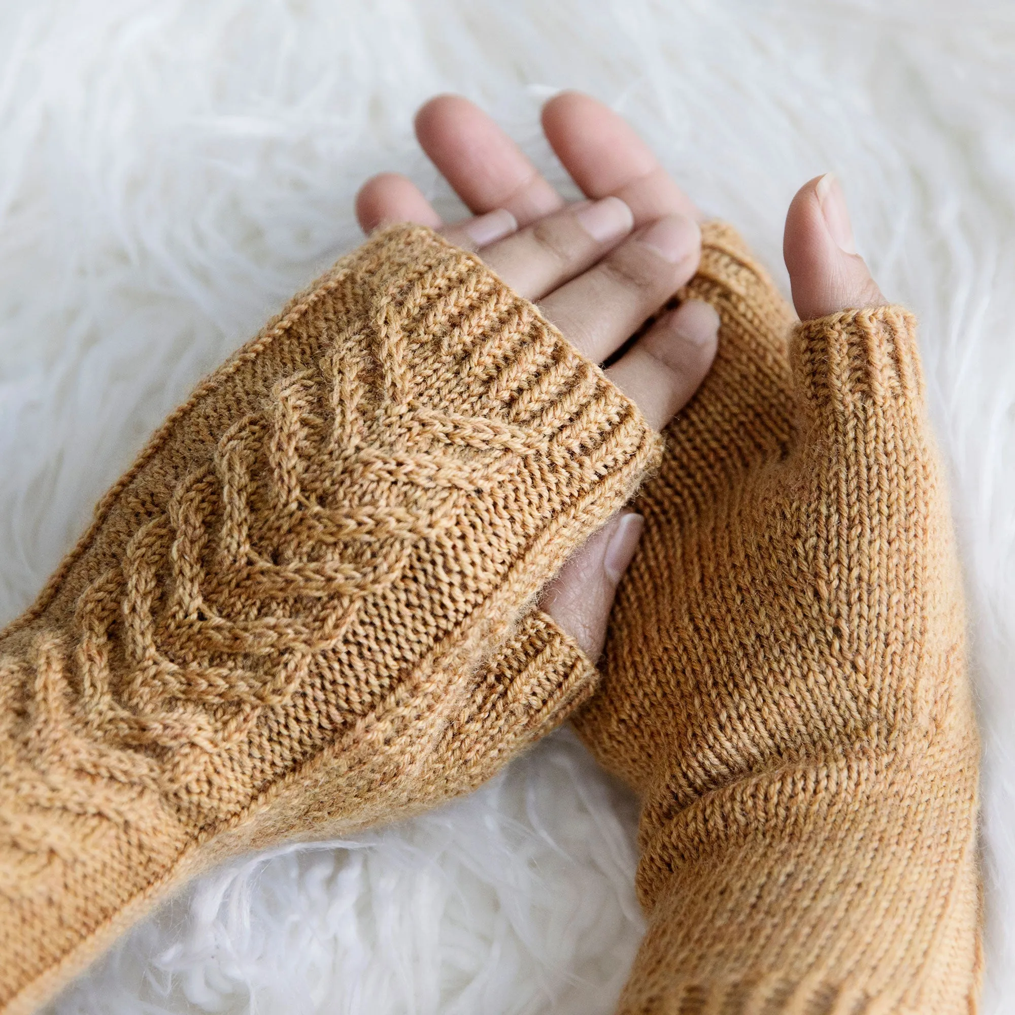 Comfy Fingerless Gloves Knitting Pattern