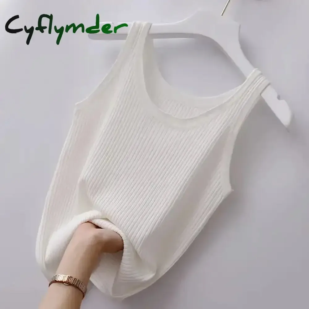 Cyflymder Solid Color Slim Fashion Soft Autumn Winter Women Undershirt Warm Vest with Bra Lambswool Thermal Underwear Bottoming Clothing