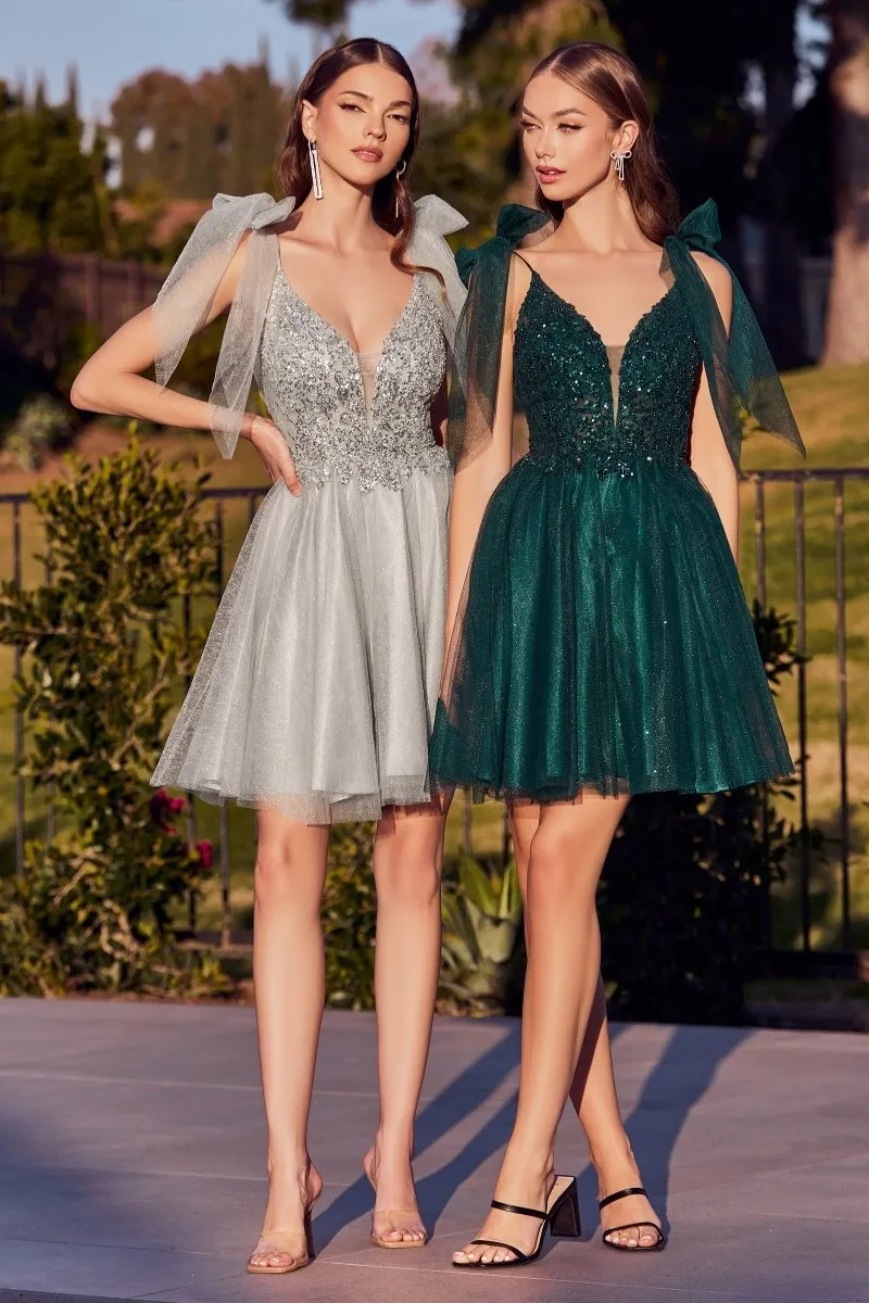 DALPHINE Sequin Lace Tulle Frilly Party Semi Formal Dress