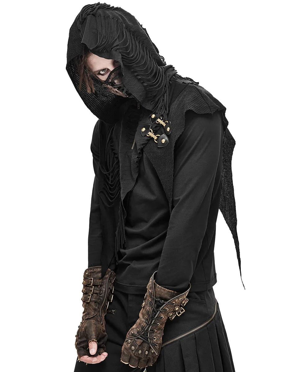 Devil Fashion Mens Intrepid Steampunk Gauntlet Gloves - Brown