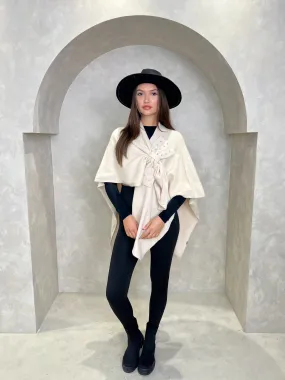 Diamante Embellished Bow Cape