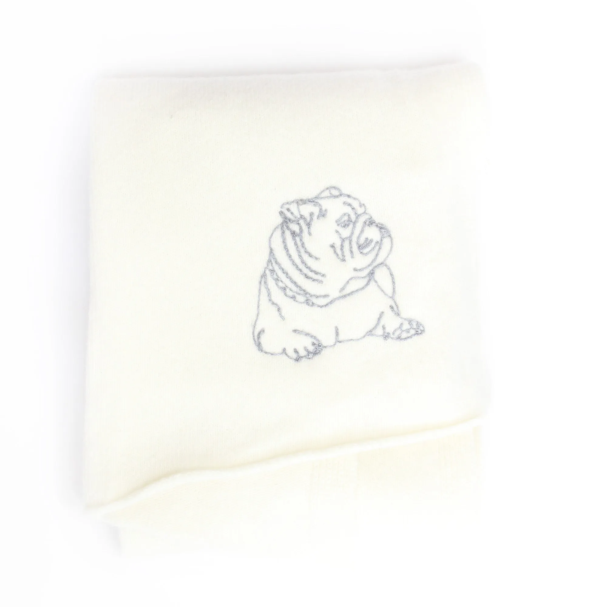 Dog Embroidered Scarf