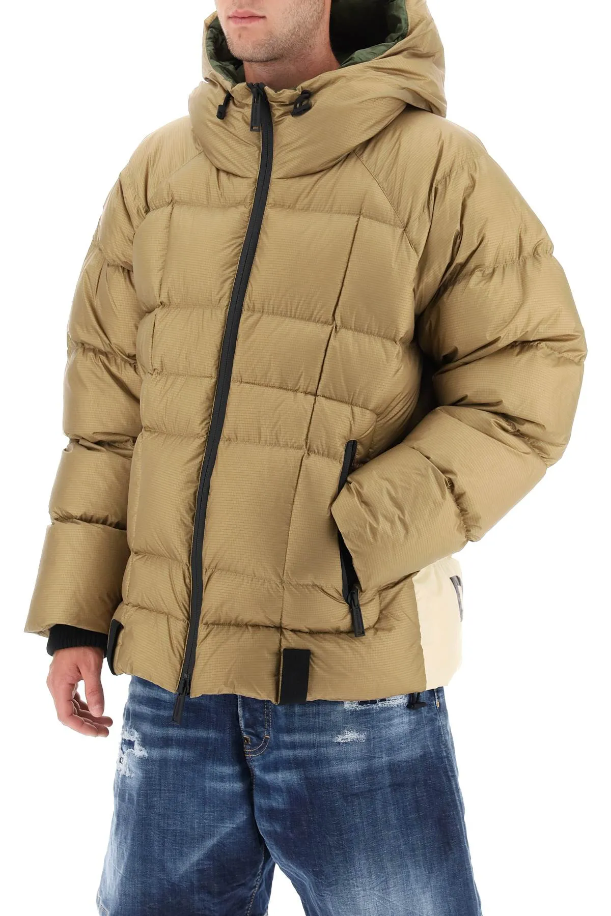 Dsquared2 Logo Print Hooded Down Jacket (Size - 46)