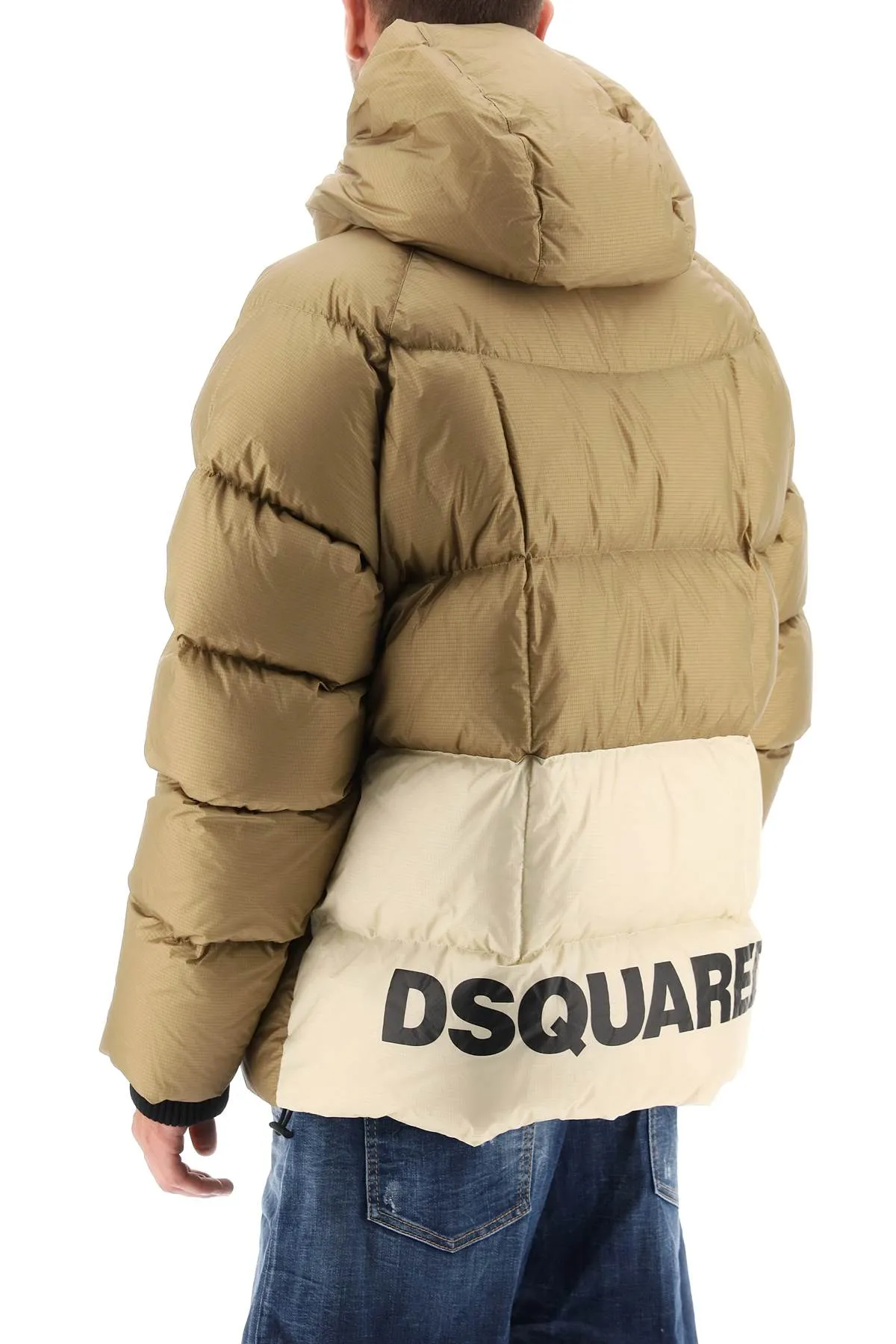 Dsquared2 Logo Print Hooded Down Jacket (Size - 46)