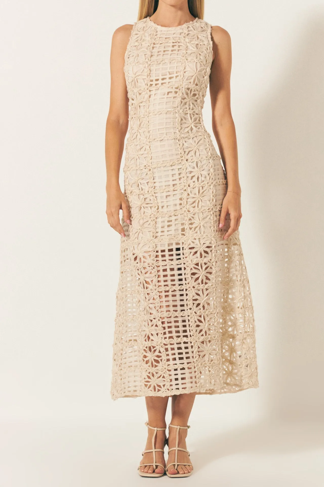 Endless Rose - Textured Sleeveless Maxi Dress