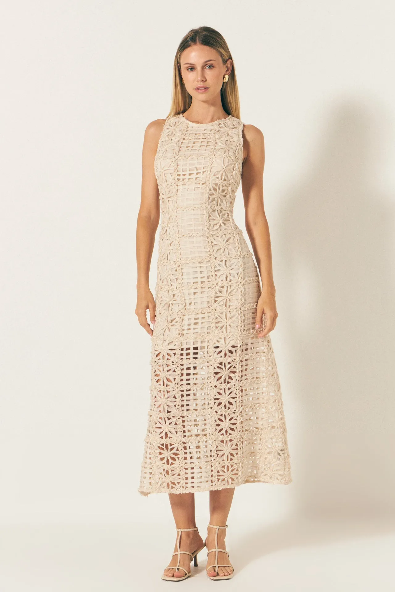 Endless Rose - Textured Sleeveless Maxi Dress
