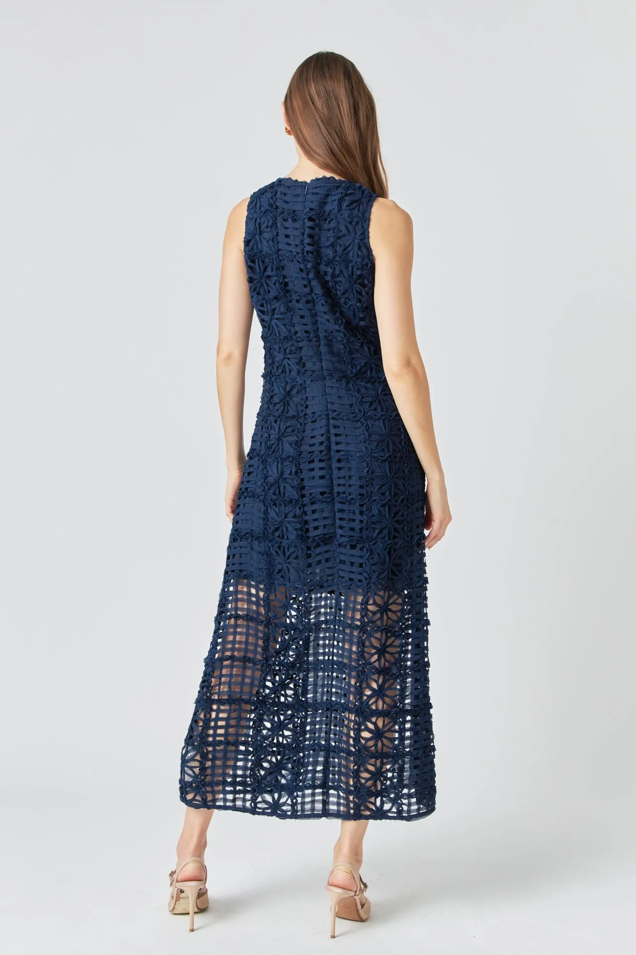 Endless Rose - Textured Sleeveless Maxi Dress