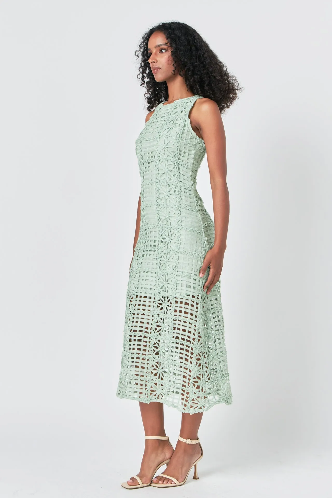 Endless Rose - Textured Sleeveless Maxi Dress