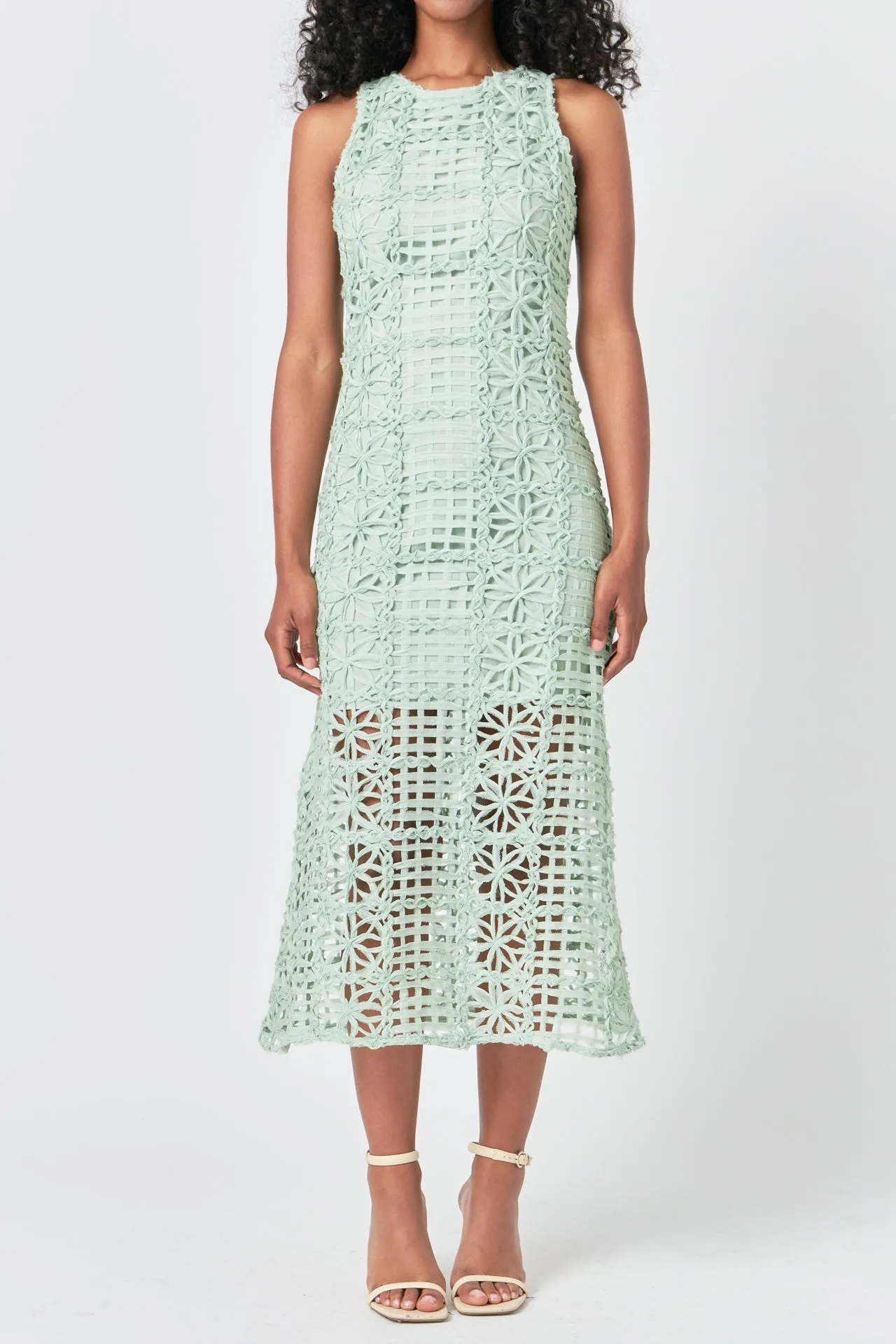 Endless Rose - Textured Sleeveless Maxi Dress