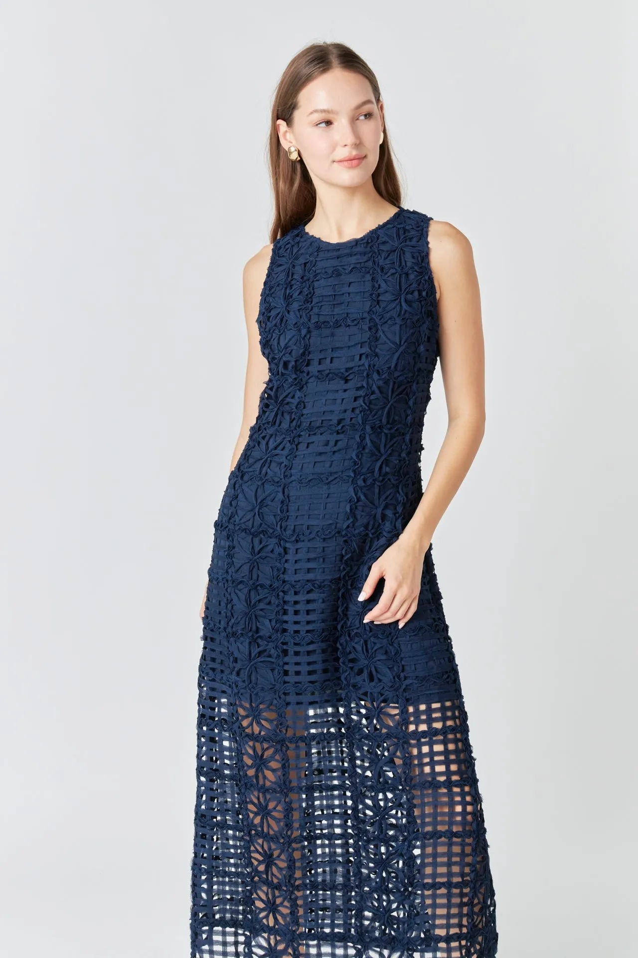 Endless Rose - Textured Sleeveless Maxi Dress