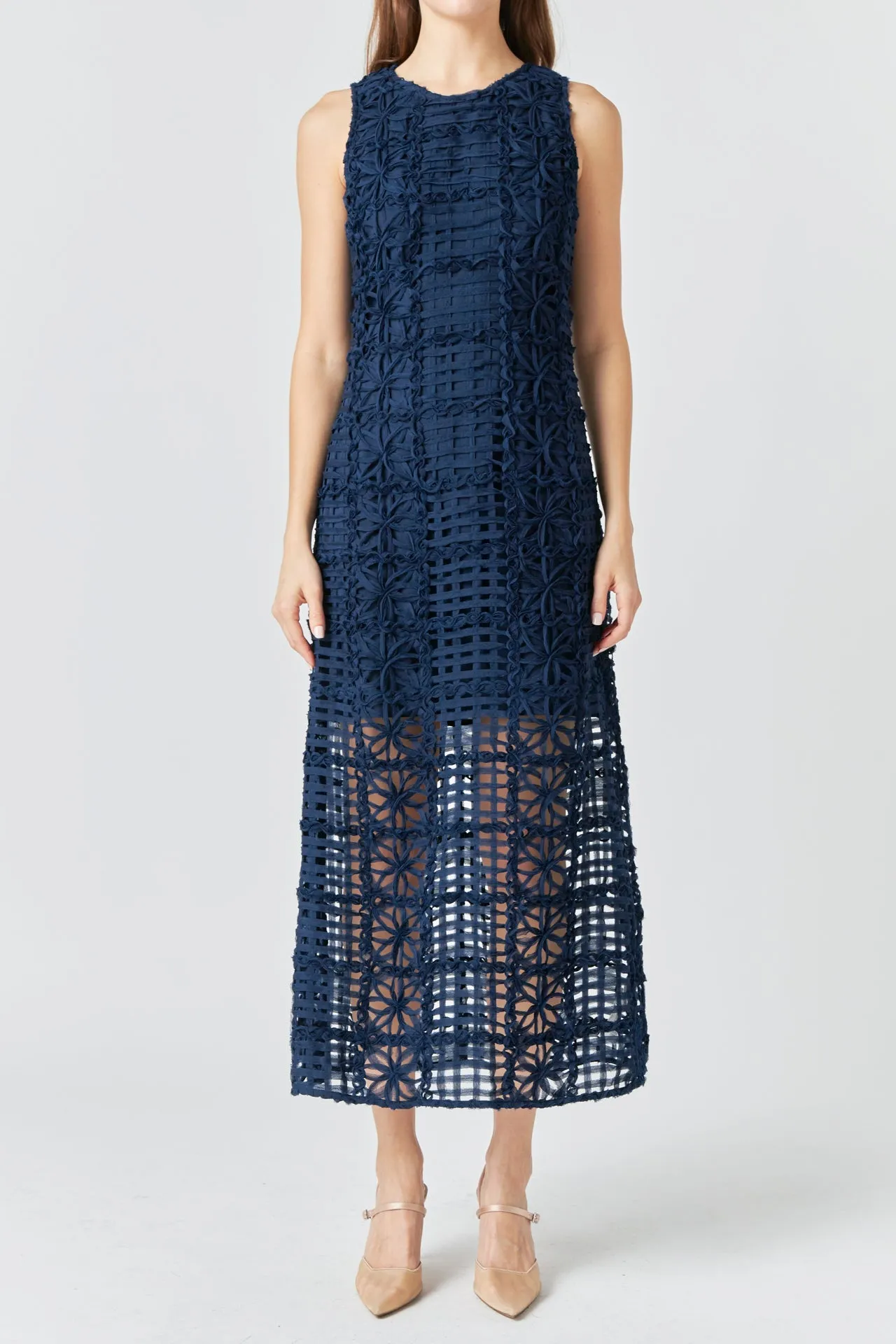 Endless Rose - Textured Sleeveless Maxi Dress