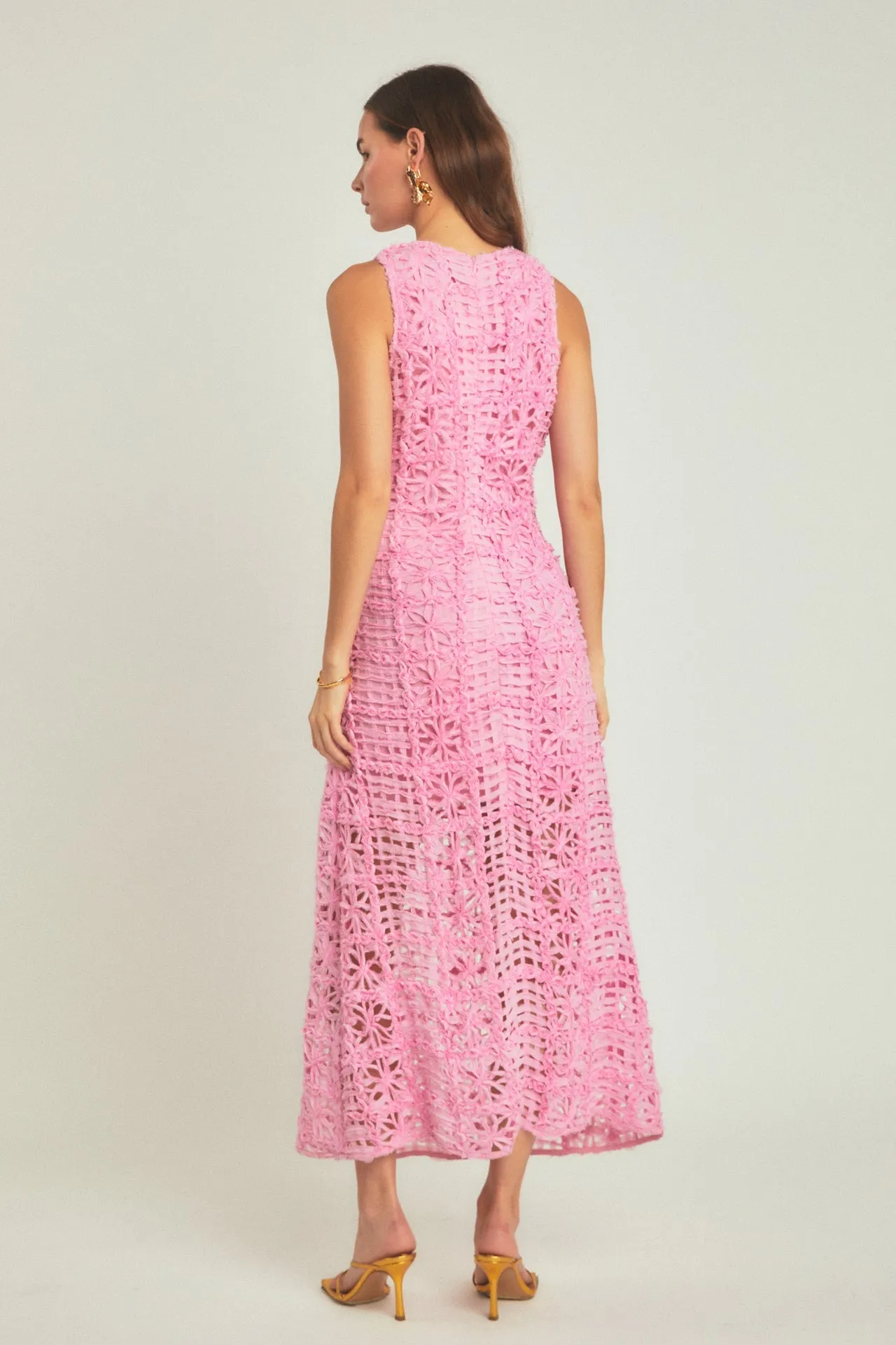 Endless Rose - Textured Sleeveless Maxi Dress