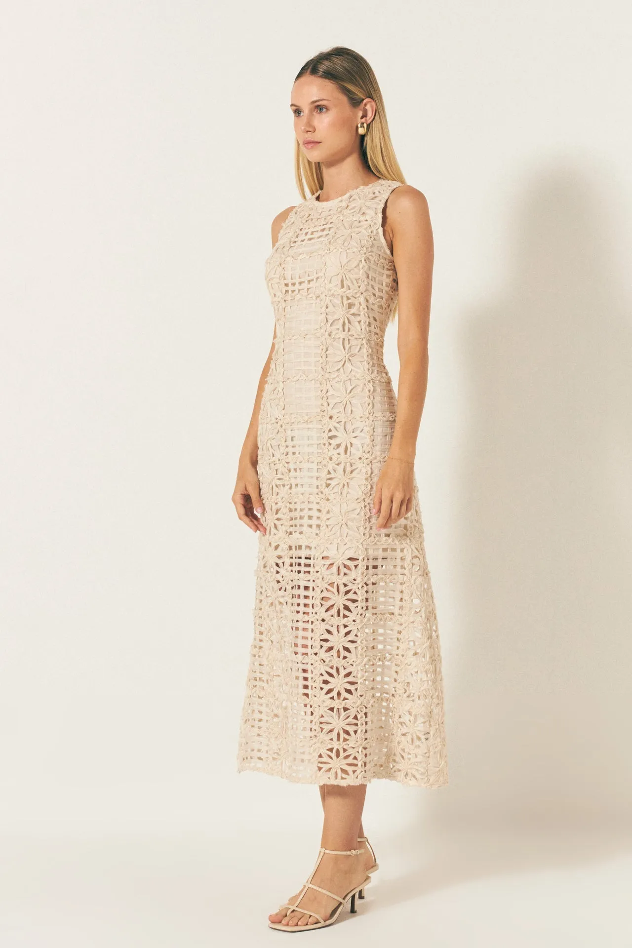 Endless Rose - Textured Sleeveless Maxi Dress