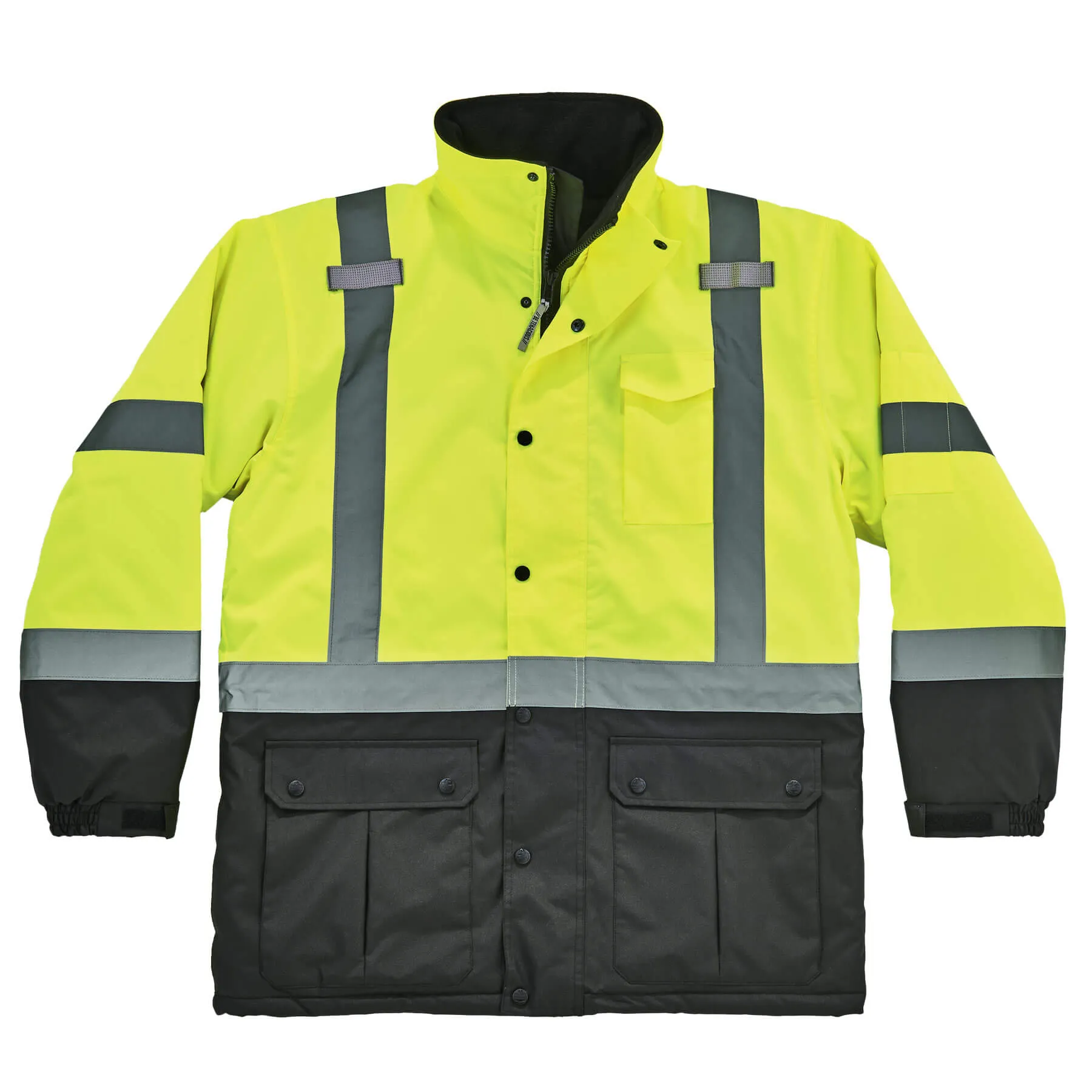 Ergodyne 25564 GloWear 8384 Type R Class 3 Thermal Parka, Large, HV Lime