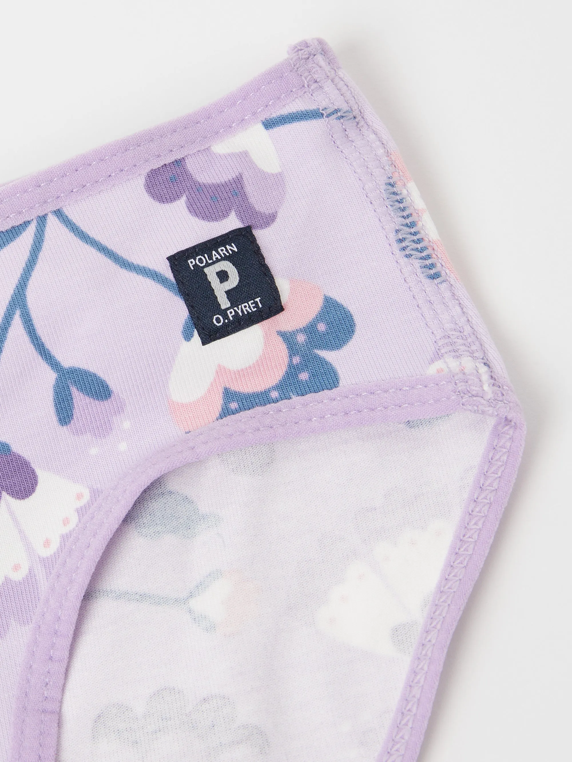 Flower Print Girls Briefs