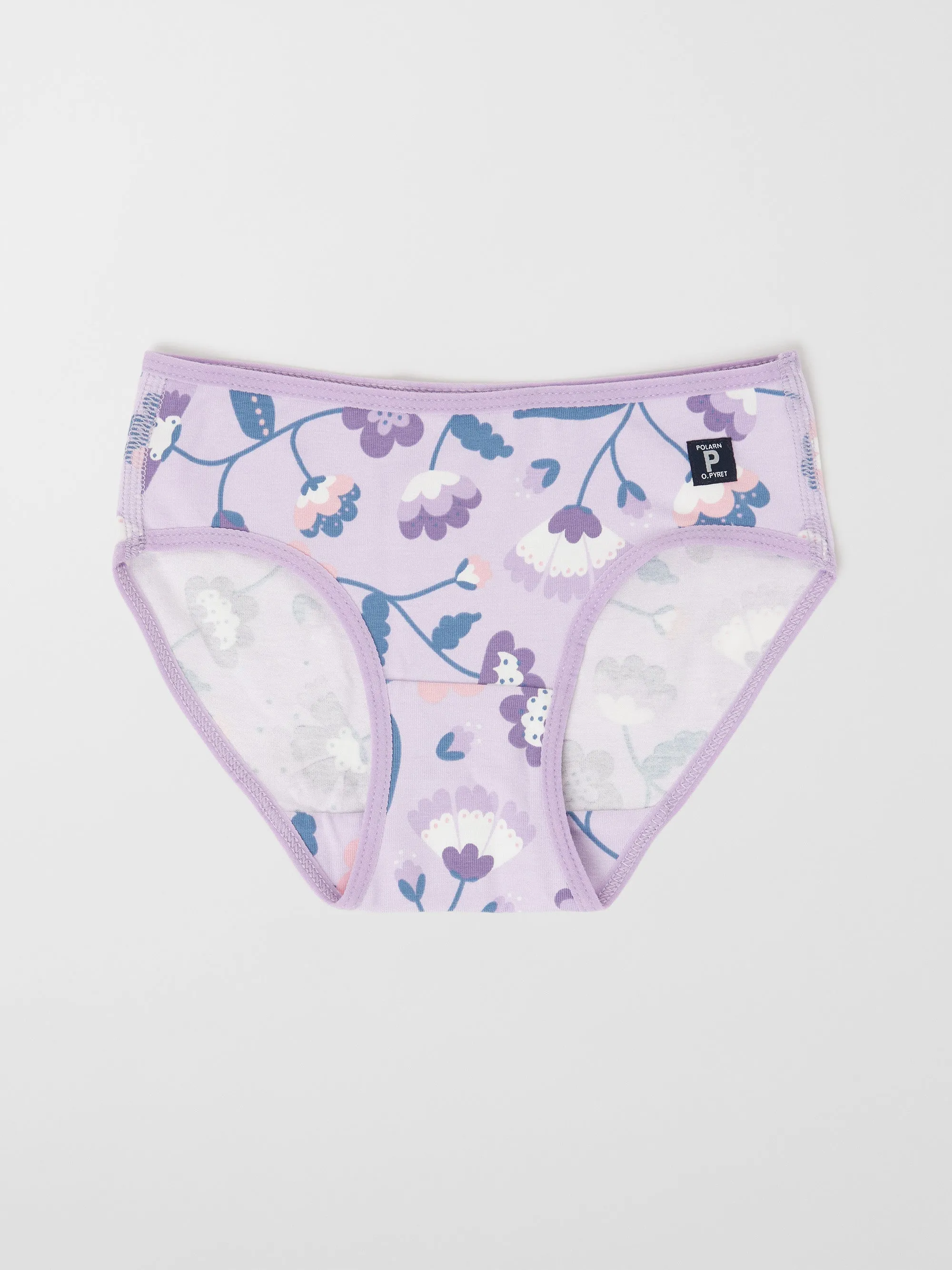Flower Print Girls Briefs