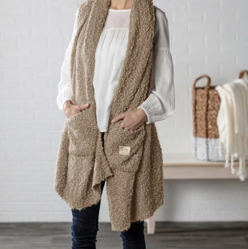 giving shawl - camel