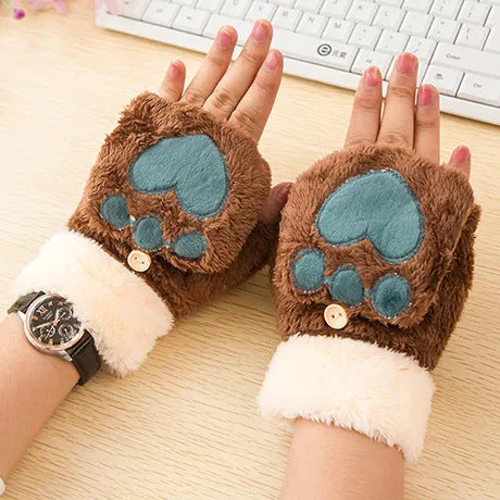 Half Finger Cat Claw Style Gloves