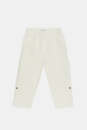 Infant Boys Cream Linen Trousers