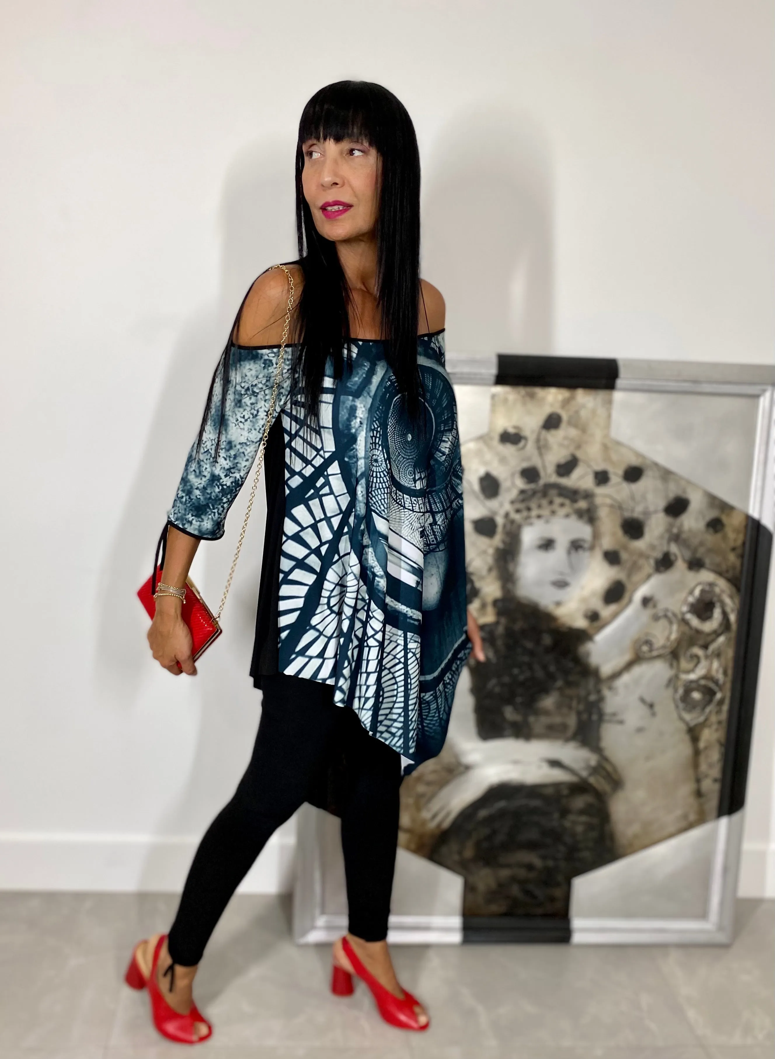 Irregular Tunic, Handmade in the USA by Omdaya Atelier