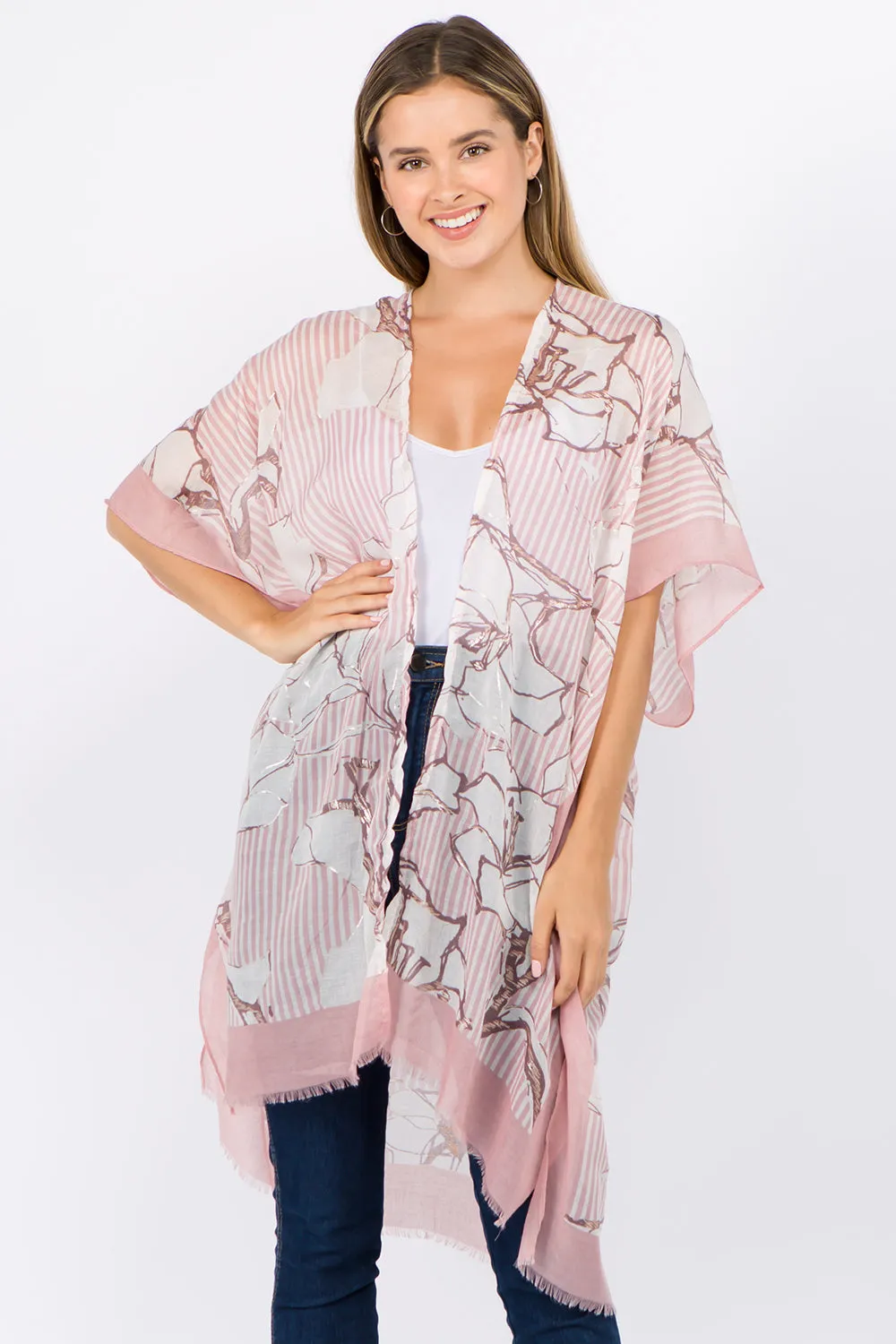 KP-1C02 floral kimono