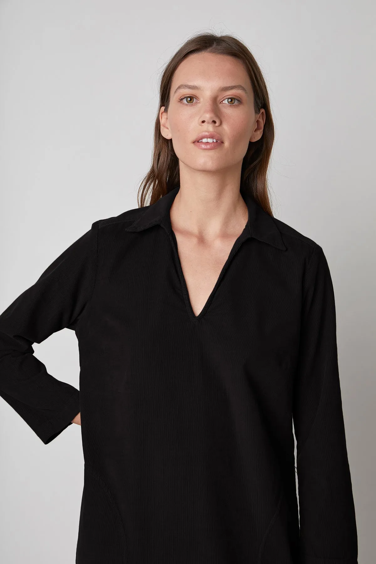 LANA CORDUROY SHIRT DRESS