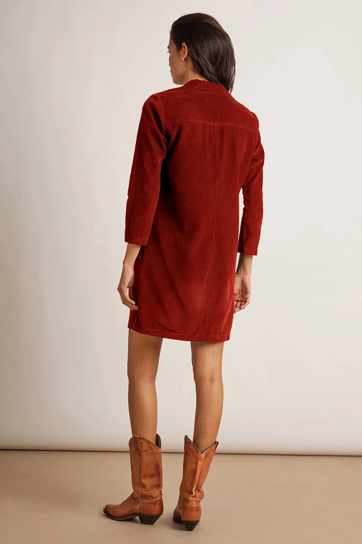 LANA CORDUROY SHIRT DRESS