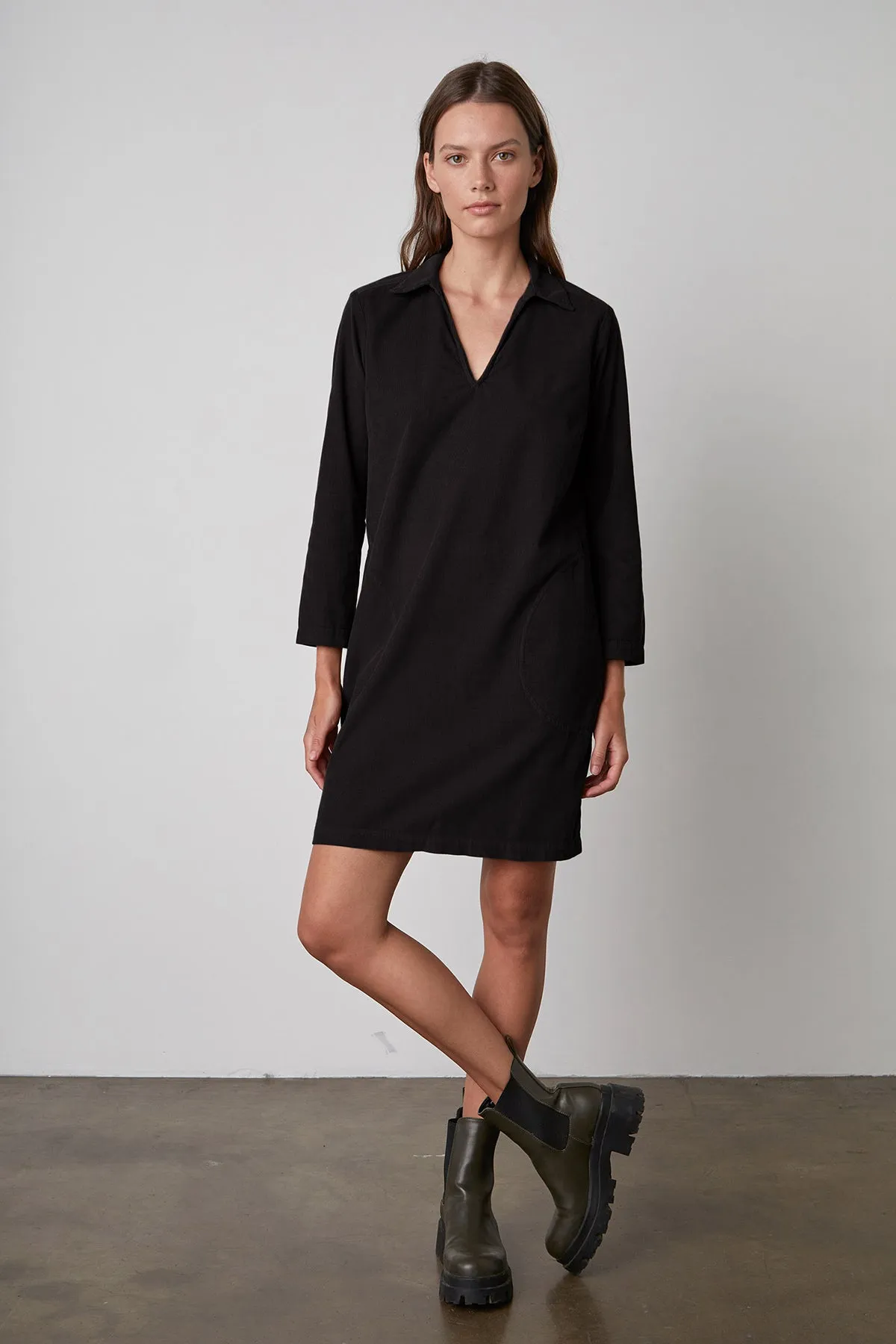 LANA CORDUROY SHIRT DRESS