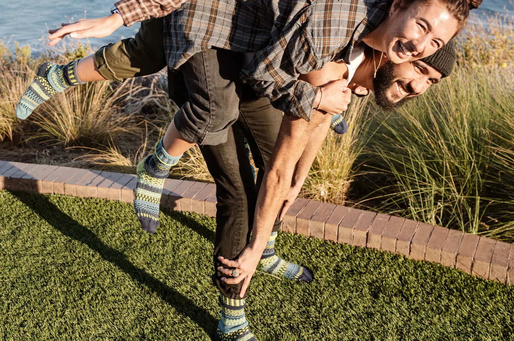 Lemongrass Recycled Cotton Crew Socks