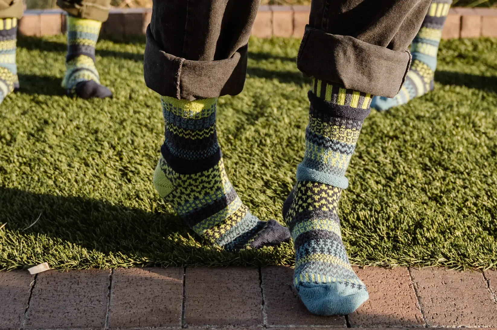 Lemongrass Recycled Cotton Crew Socks