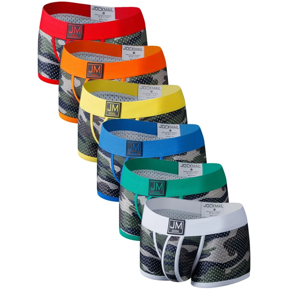 Mesh Camouflage Nylon 6Pcs Boxer