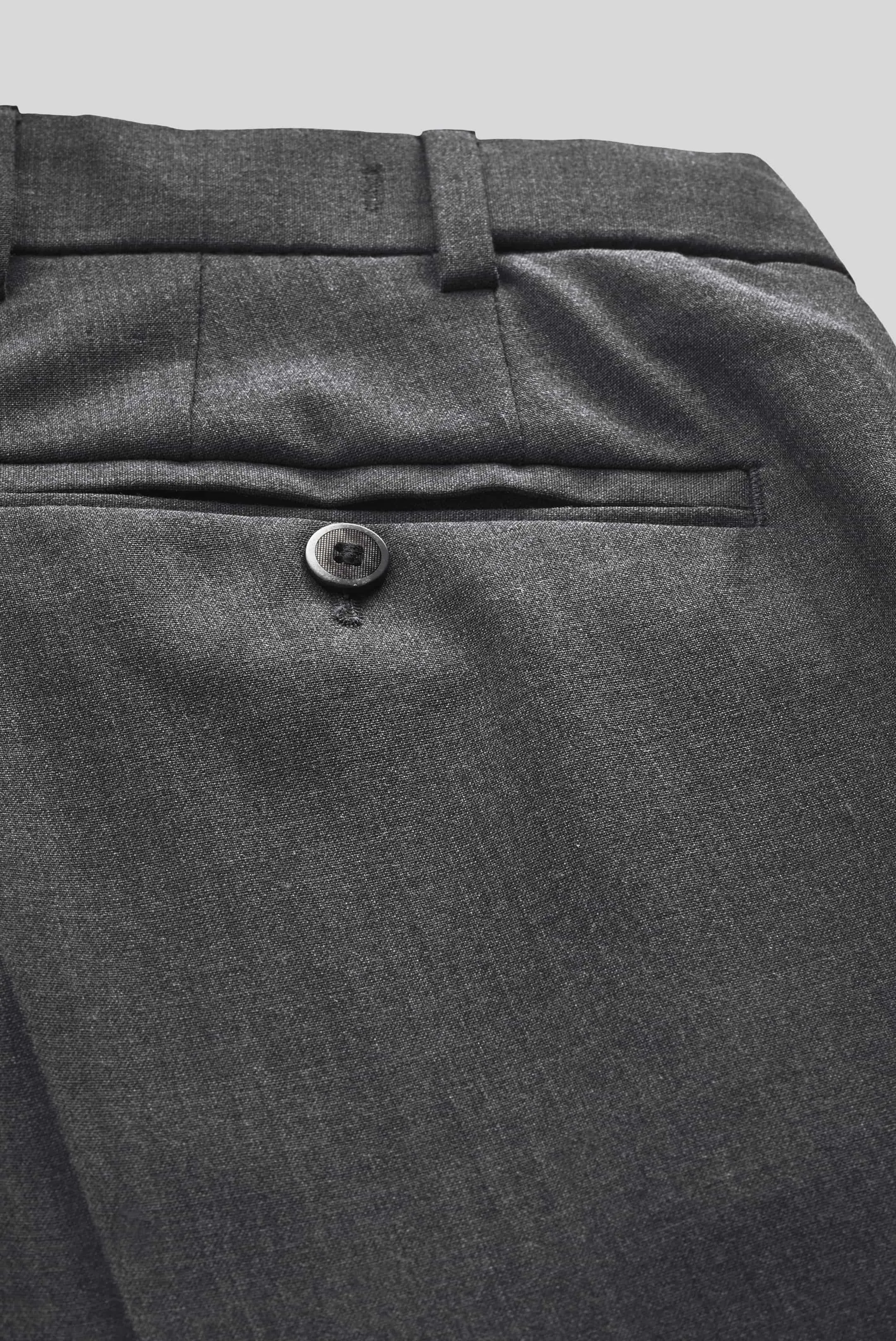 MEYER Oslo Trousers - 344 Flex Tropical Wool-Mix - Mid-Grey