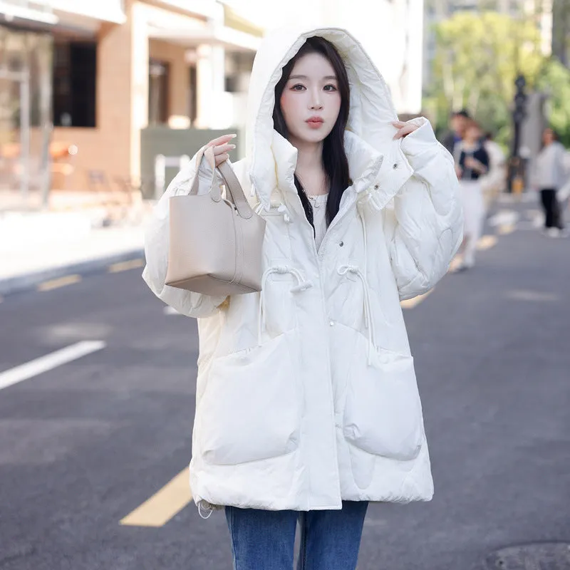 New Chinese plus size down jacket women's medium and long 2023 retro horn buckle fat mm100kg maternity coat