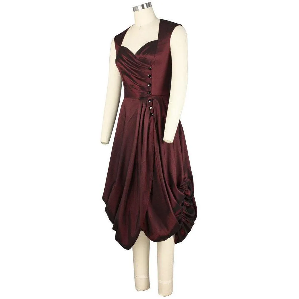 Night at the Opera Dress in Oxblood Red