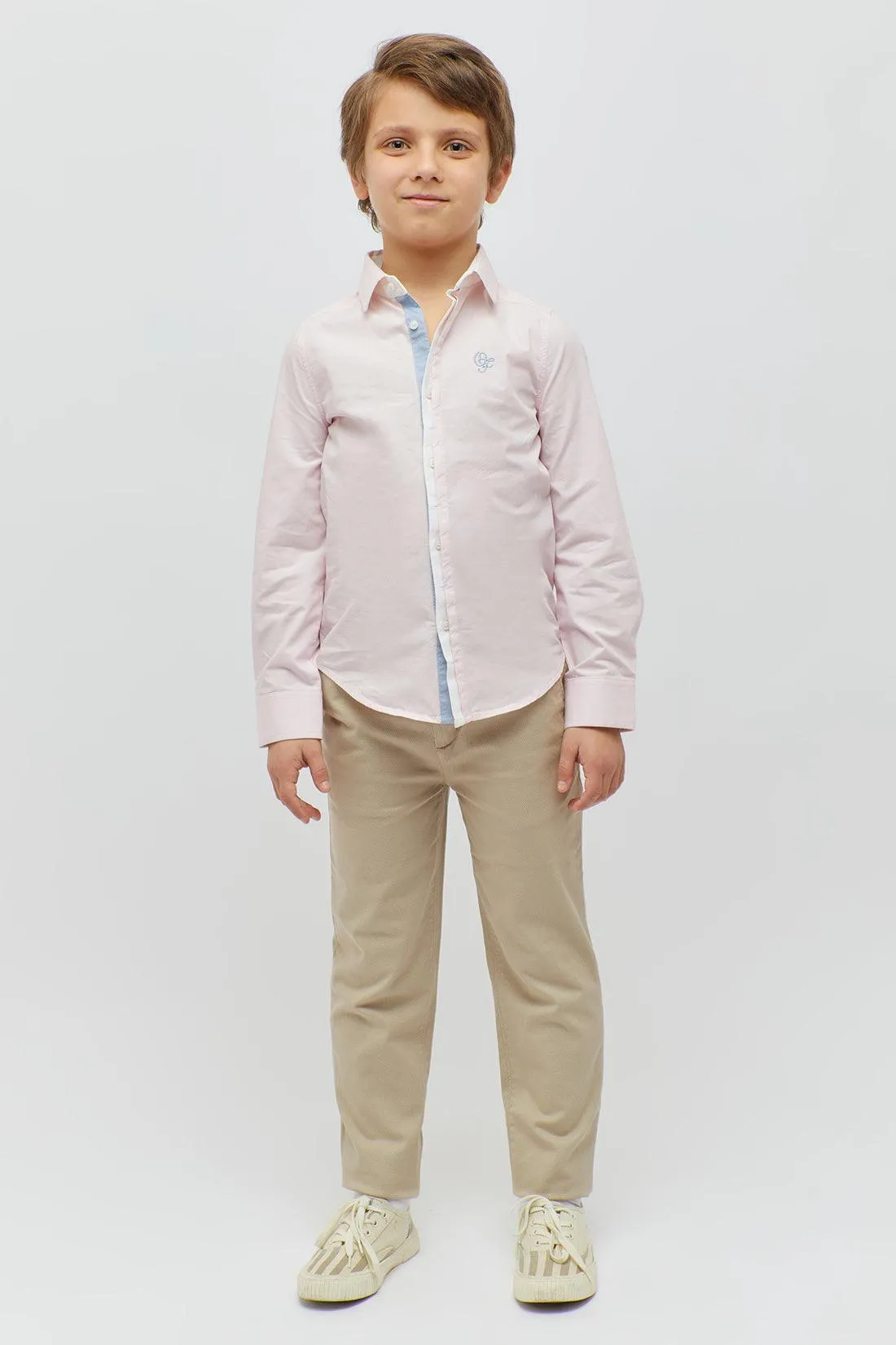One Friday Beige Classic Trouser