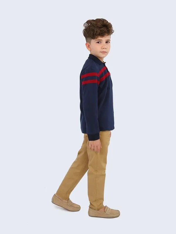 One Friday Khaki Solid Trouser