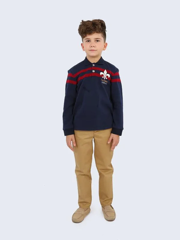 One Friday Khaki Solid Trouser